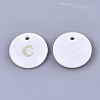 Natural White Shell Mother of Pearl Shell Charms X-SSHEL-N036-053C-1