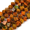 Dyed Natural Agate Beads Strands G-U029-D01-2
