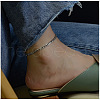 Stainless Steel Figaro Chain Anklets for Women WG21F1E-03-1