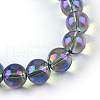 Electroplate Glass Beads Strands X-EGLA-Q062-8mm-A04-2