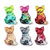 Two Tone Electroplate K9 Glass 3D Dog Figurines GLAA-B016-01-1