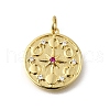 Brass Micro Pave Cubic Zirconia Pendants KK-U072-31G-1