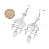 201 Stainless Steel Mushroom Dangle Earring EJEW-JE05759-3