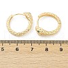 Brass Green Cubic Zirconia Hoop Earrings EJEW-Q016-12G-2