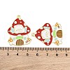 Golden Plated Alloy Enamel Pendants ENAM-Z017-09G-01-3