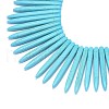 Synthetic Turquoise Graduated Spike Beads Strands G-F604-10E-2