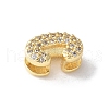 Brass Micro Pave Clear Cubic Zirconia Initial Multi-strand Links KK-S520-01G-03-2