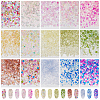 Olycraft 150G 15 Styles AB Color Plated 3D Nail Art Glass Mini Ball Beads MRMJ-OC0003-95-1