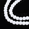 Frosted Opaque Glass Beads Strands GLAA-T032-P4mm-MBB02-3