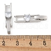 Rack Plating Brass Micro Pave Cubic Zirconia Watch Band Clasps KK-A234-016P-02-2