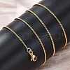 Brass Curb Chains Necklaces for Women NJEW-D302-73G-3