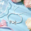 Mother's Day Jewellery Flat Round Natural Pearl & Polyester Cord Braided Bracelets BJEW-JB10422-2