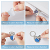 SUPERFINDINGS Iron with Zinc Alloy Sublimation Keychain Blanks KEYC-FH0001-52-4