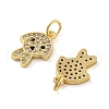 Brass Micro Pave Cubic Zirconia Pendants KK-C092-16G-2