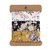 6 Yards 3 Colors Polyester Flower Printed Ribbon OCOR-A008-03A-4