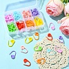 80Pcs 8 Colors Eco-Friendly ABS Plastic Knitting Crochet Locking Stitch Markers Holder FIND-YW0005-36-4