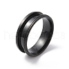Stainless Steel Grooved Finger Ring for Men Women RJEW-WH0004-30G-EB-1