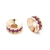 Brass Micro Pave Cubic Zirconia Spacer Beads KK-R216-13KCG-03-2