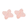 Frosted Transparent Acrylic Beads OACR-P029-09B-02-3