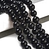 Natural Black Onyx Round Bead Strands X-G-R198-10mm-5
