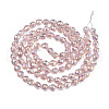 Electroplate Transparent Glass Beads Strands EGLA-N002-26-C01-2
