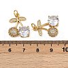 Brass Micro Pave Cubic Zirconia Pendants KK-A257-19A-G-3