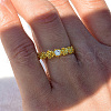Brass Pave Cubic Zirconia Finger Rings for Women OI9467-3-2