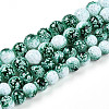 Transparent Baking Painted Glass Beads Strands DGLA-N009-8mm-06-2