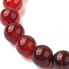 8mm Round Natural Carnelian & Agate & Malaysia Jade Beaded Stretch Bracelets BJEW-TA00514-01-4