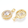 Brass Micro Pave Cubic Zirconia Pendants KK-N254-234G-2