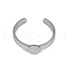 304 Stainless Steel Cuff Ring Components STAS-D372-04P-01-2