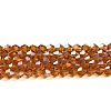 Transparent Electroplate Glass Beads Strands EGLA-A039-T6mm-B28-1
