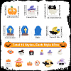 SUNNYCLUE 96Pcs 16 Styles Halloween Theme Opaque Resin Decoden Cabochons CRES-SC0002-90-2