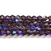 Transparent Electroplate Glass Beads Strands EGLA-A039-T3mm-L04-1