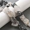 Natural Tourmalinated Quartz Beads Strands G-S386-C15-1