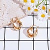 Brass Double Layer Thick Hoop Earrings for Men Women JE966A-4