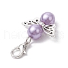 12Pcs Angel Acrylic Pearl with Alloy Pendant Decorations HJEW-JM02754-5