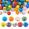 54Pcs 9 Colors Handmade Lampwork Beads LAMP-TA0001-09-1