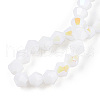 Opaque Solid Color Electroplate Glass Beads Strands EGLA-A039-P6mm-L15-4