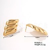 Ripple Stud Earrings Fashionable Elegant Unique Lightweight Luxurious Feminine Accessories QS8763-1-1