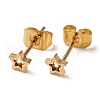 Ion Plating(IP) 304 Stainless Steel Stud Earrings for Women EJEW-F325-01B-G-1