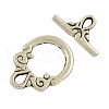 Tibetan Style Toggle Clasps TIBE-2106-AS-RS-1