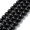 Natural Black Onyx Beads Strands G-Z024-02A-1