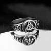 Round with Knot Pattern Brass Finger Rings FS-WG1EEAC-06-1
