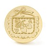 Golden Tone Round Wax Seal Brass Stamp Heads AJEW-Z034-01G-16-2