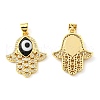 Brass Cubic Zirconia Pendants KK-K338-01G-07-2