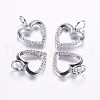 Long-Lasting Plated Brass Micro Pave Cubic Zirconia Charms X-ZIRC-F069-39P-1