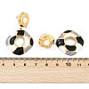 304 Stainless Steel Enamel Dangle Stud Earrings for Women EJEW-F353-01G-02-5