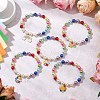 Acrylic Pearl Round Beaded Stretch Bracelets BJEW-JB11424-1
