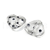 Transparent Printed Acrylic Beads OACR-H124-03F-2